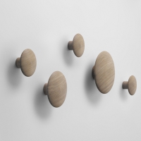 Dots - Set de 5 patères en bois - Chêne